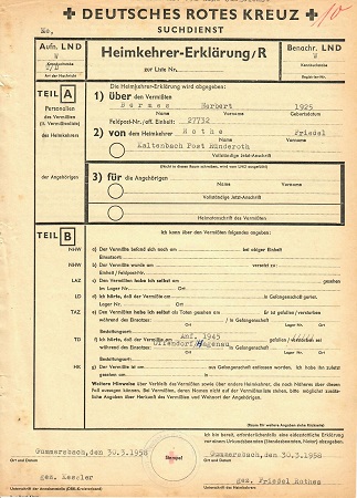 Red cross enquiry 10.SS-Panzer-Division Frundsberg KIA Hagenau