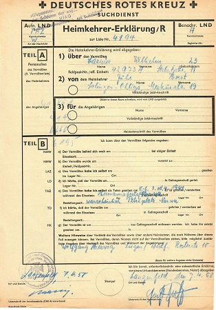 Red cross enquiry 11.SS Division Nordland Narwa 1944