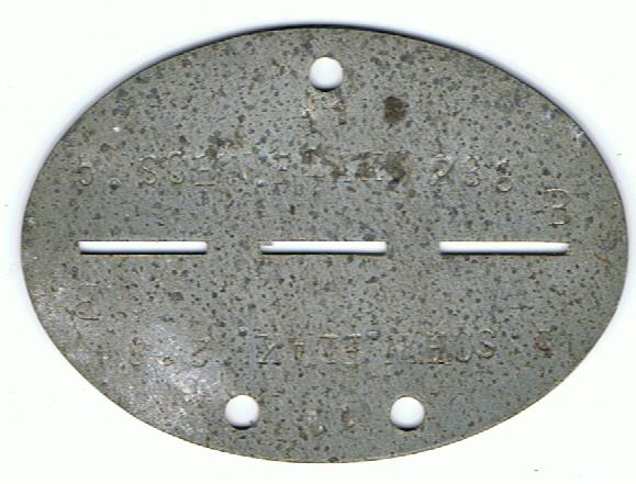 Dog tag Erkennungsmarke Luftwaffe Flak-Abteilung 288 Wien