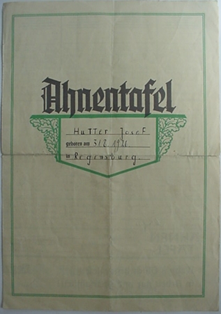 Ahnentafel descent table German youth hostels