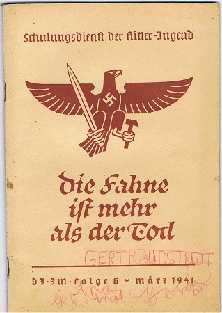 Schulungsdienst der HJ DJ JM 1941 Die Fahne ist mehr als der Tod