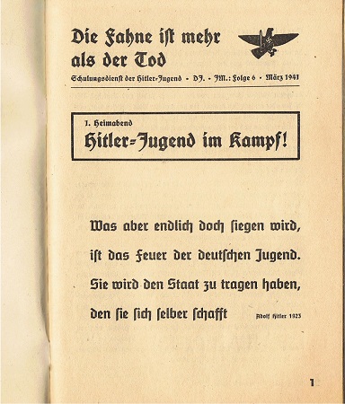 Schulungsdienst der HJ DJ JM 1941 Die Fahne ist mehr als der Tod - Image 2