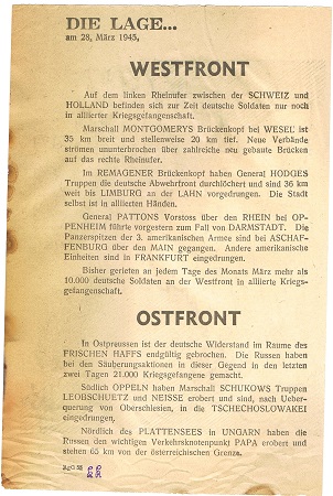 AgG 55 Die Lage am 20.3.45 Westfront Ostfront