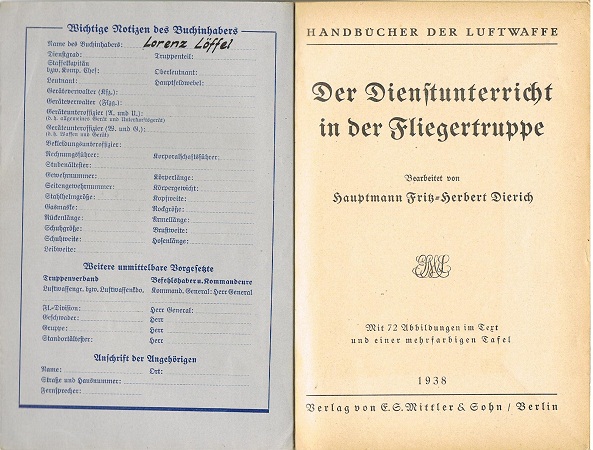Der Dienstunterricht in der Fliegertruppe Luftwaffe 1938 - Image 2