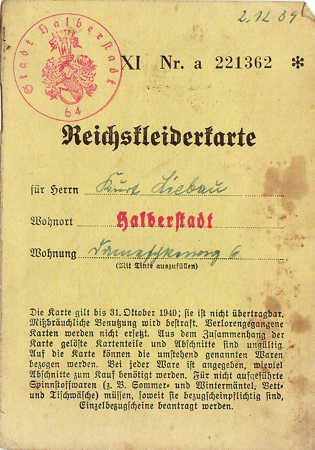 Four ration cards family Halberstadt 1939-43 - Image 2