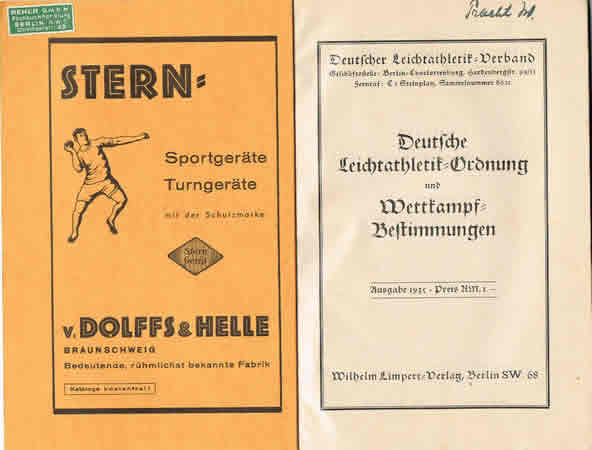 Deutsche Leichtathletik-Verband Berlin 1935 regulations - Image 2