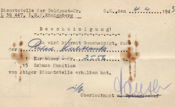Two documents Obergefreiter Flak-Abteilung 294 1943 - Image 2