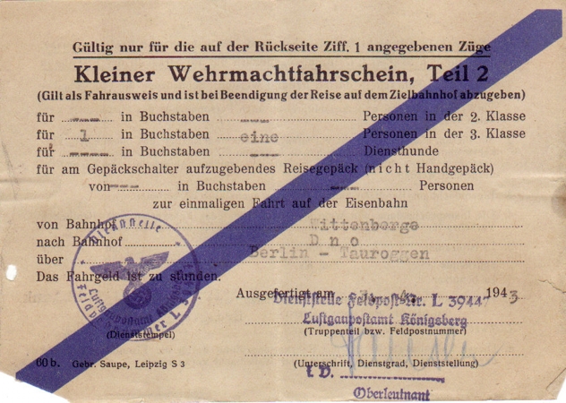 Two documents Obergefreiter Flak-Abteilung 294 1943 - Image 3