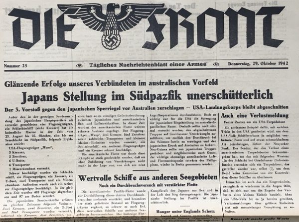 Newspaper for front soldiers Die Front 29 October 1942 - Image 2