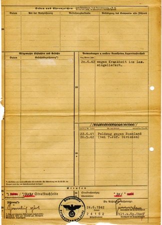 Transfer document Obergefreiter Pionier-Btl 7 1942 7.Inf.Div. - Image 2
