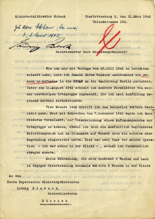 NSDAP politician document 1942 Bavarian prime minister