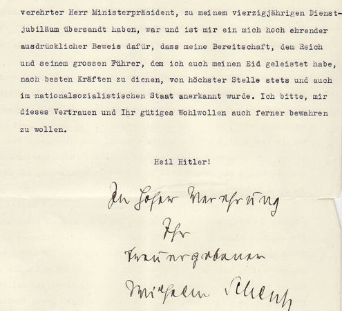 NSDAP politician document 1942 Bavarian prime minister - Image 3