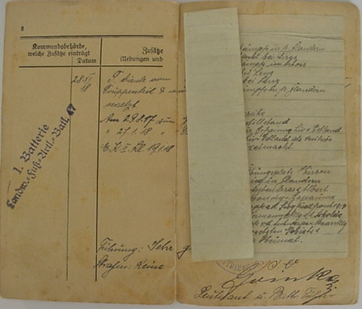 Militärpass Obergefreiter Artillery EK2 1916-1919 - Image 4