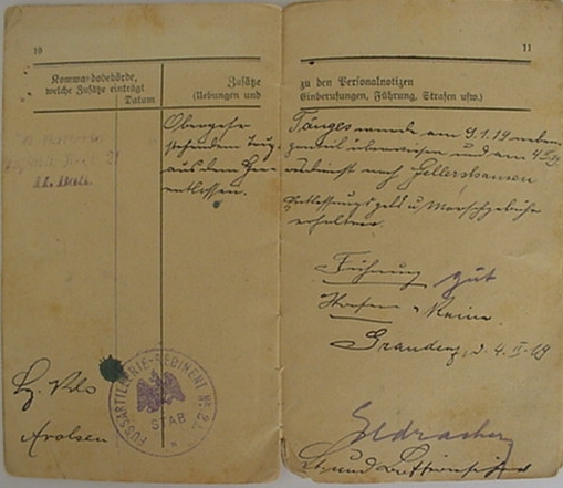 Militärpass Obergefreiter Artillery EK2 1916-1919 - Image 5