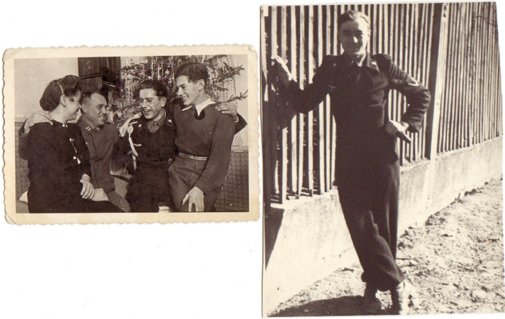 Two photos soldier Panzer in black tunic