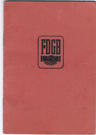 FDGB labour society pass 1947 Salzwedel