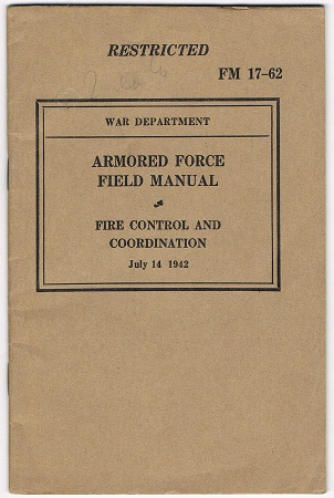 US-Army restricted armored force field manual 1942 FM 17-62