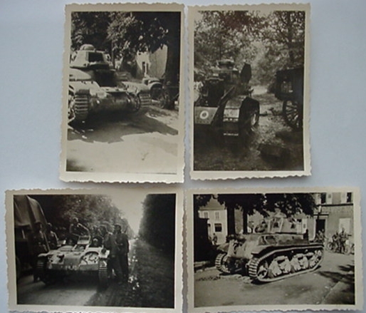 Lot 4 photos Beutepanzer captured tanks France 1940