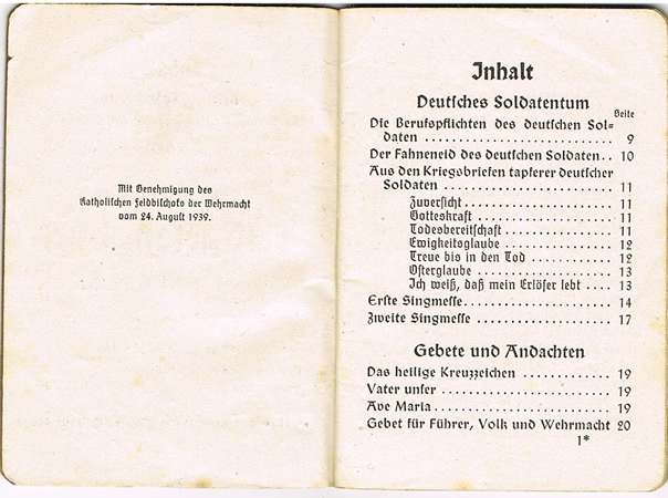 Feldgesangbuch Wehrmacht Catholic field psalm book - Image 3