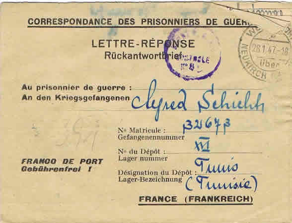 Lot field post Fallschirmjäger Africa Corps POW camp Tunis - Image 5