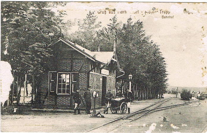 Fieldpost card military exersize compounds Markendorf 1915