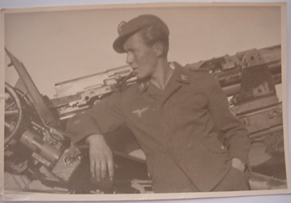 Postcard sized photo Luftwaffe Flak 1945