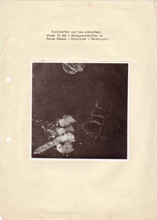 Luftwaffe aerial photo bombed ship Sewastopol Black Sea - Image 2