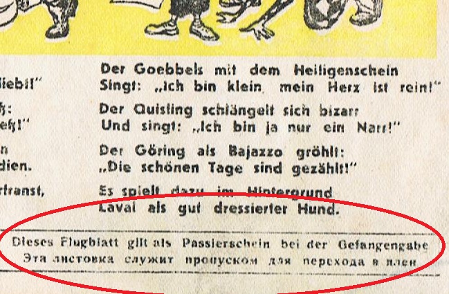 Russian leaflet for surrendering German soldiers Soldat Muppy - Image 2