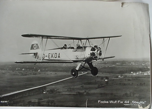 3 large propaganda photos Focke Wulf planes FW44 FW58 - Image 2