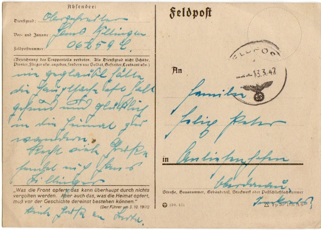 Obergefreiter 1942 Artillerie-Abteilung 99