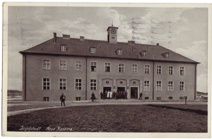 Postcard photo 1936 barrack IR63 Ingolstadt