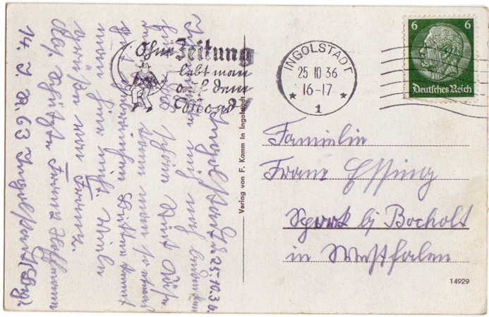 Postcard photo 1936 barrack IR63 Ingolstadt - Image 2