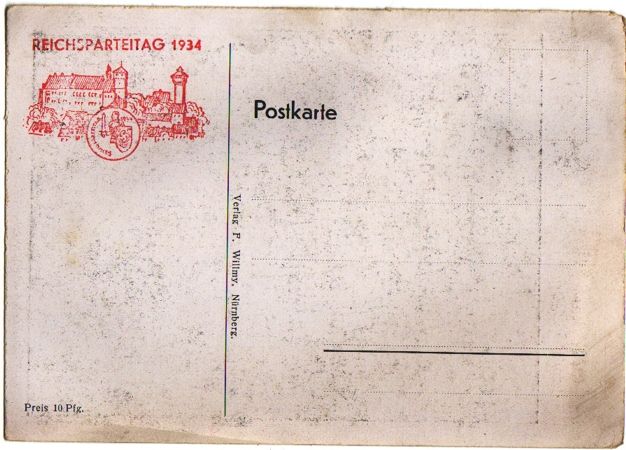 Photo postcard Adolf Hitler Reichsparteitag 1934 - Image 2