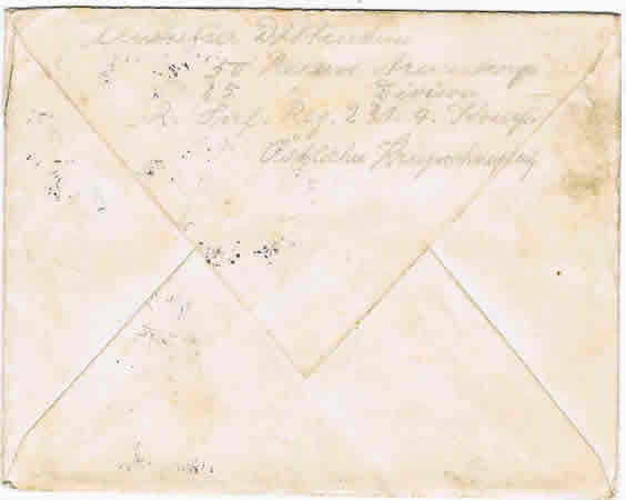 Fieldpost envelope Musketier 50.Reserve-Division IR231 1914 - Image 2