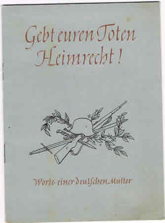 NSDAP commemorative booklet mother Werner Mölders