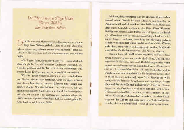 NSDAP commemorative booklet mother Werner Mölders - Image 4