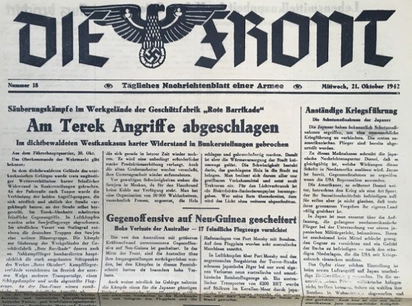 Newspaper for front soldiers Die Front 21 October 1942 - Image 2
