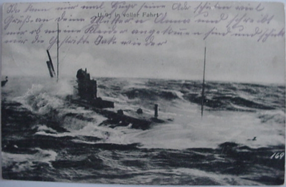 Fieldpost card with U-Boot 1915 Seebataillon No2