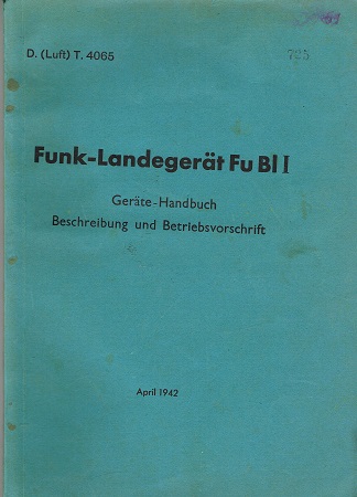 Luftwaffe manual Funk Landegerät Fu B2 1942 D.(Luft)T.4065