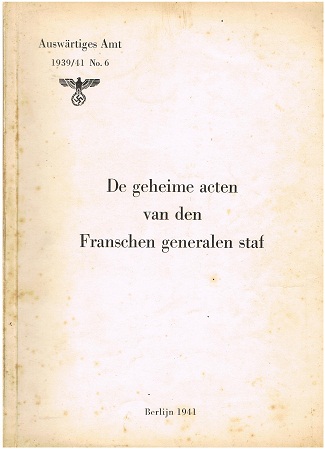 Documents Ministry foreign affairs Berlin 1941 dutch french