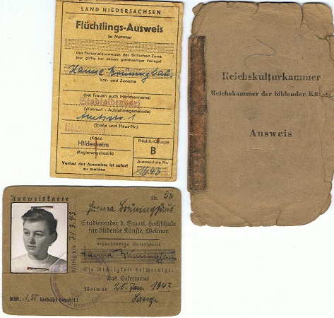 Passes art painter Dessau Weimar Reichskulturkammer