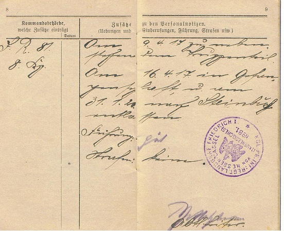 WW1 military pass Infantry Aisne-Champagne France 1917 - Image 5