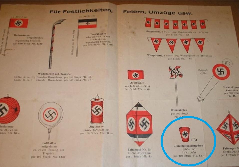 Third Reich swastika party light Gelatine-Tulpe - Image 4