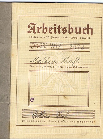 Third Reich labour pass Heidelberg painter Walldorf RAD - Image 2