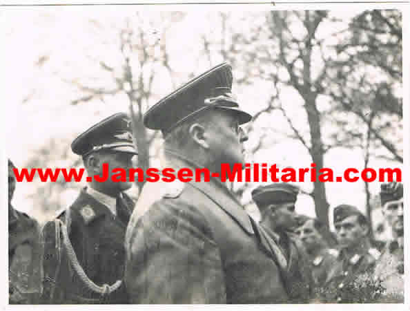 Private photo Feldmarschall Hugo Sperrle visiting Luftwaffe unit