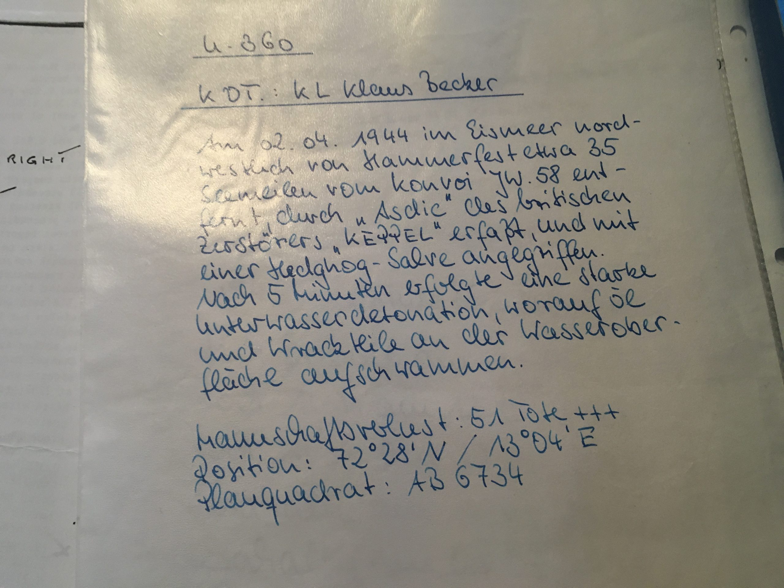Soldbuch group Leutnant U-Boat service U-293 Kapitänleutnant - Image 29
