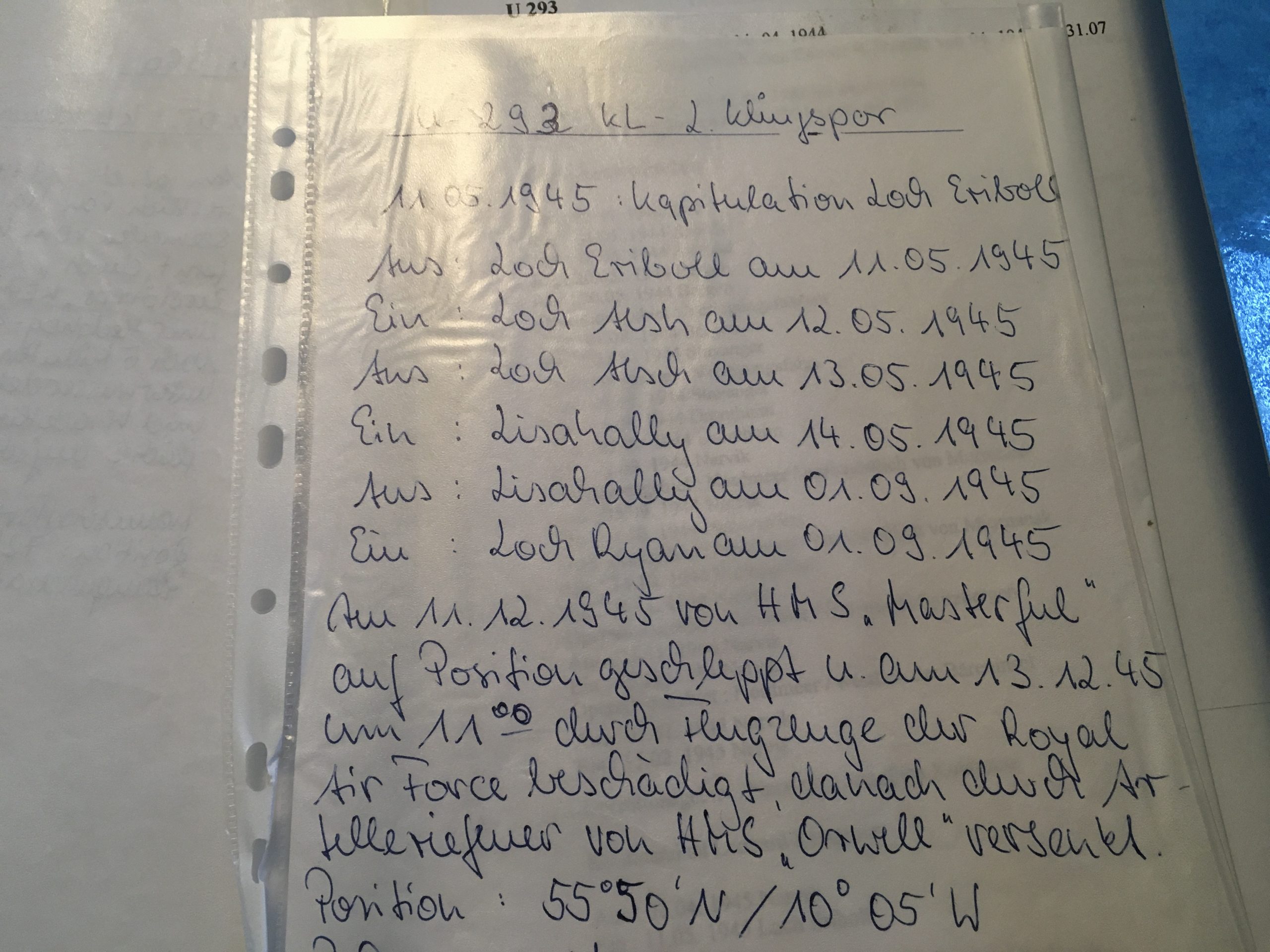 Soldbuch group Leutnant U-Boat service U-293 Kapitänleutnant - Image 30