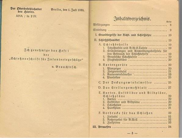 H.Dv.111/1 Schiessvorschrift für Infanterie-Geschütze 1939 - Image 2