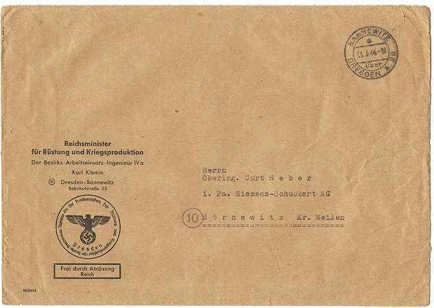 KVK2 with envelope and photo 1944 Siemens employee Dresden - Image 4