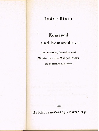 Kamerad und Kameradin 1941 Texts HJ German Radio - Image 2